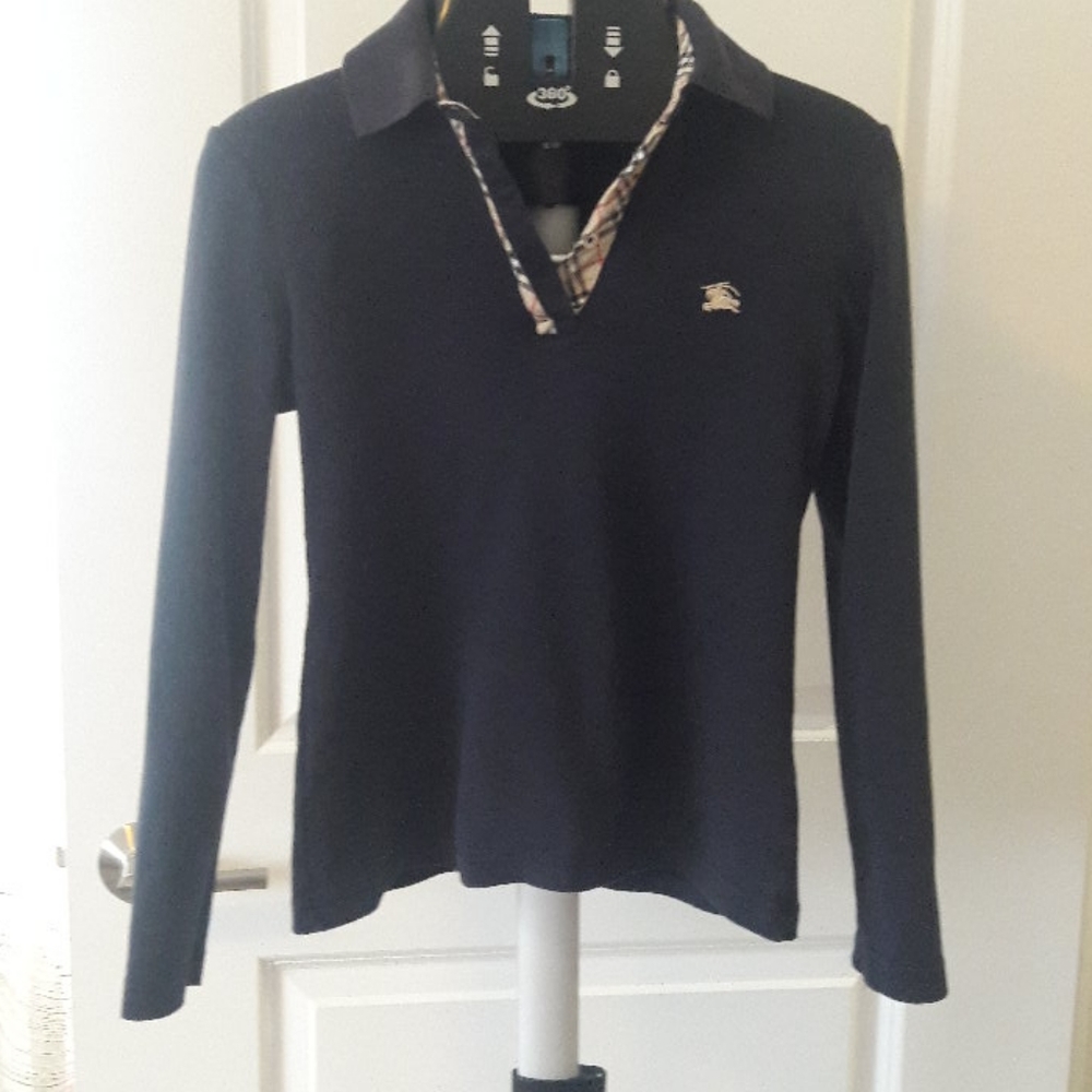 Burberry Polo - Navy Blue - Runs Medium
